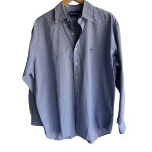 Ralph Lauren Blake button-down shirt size L large blue white gingham